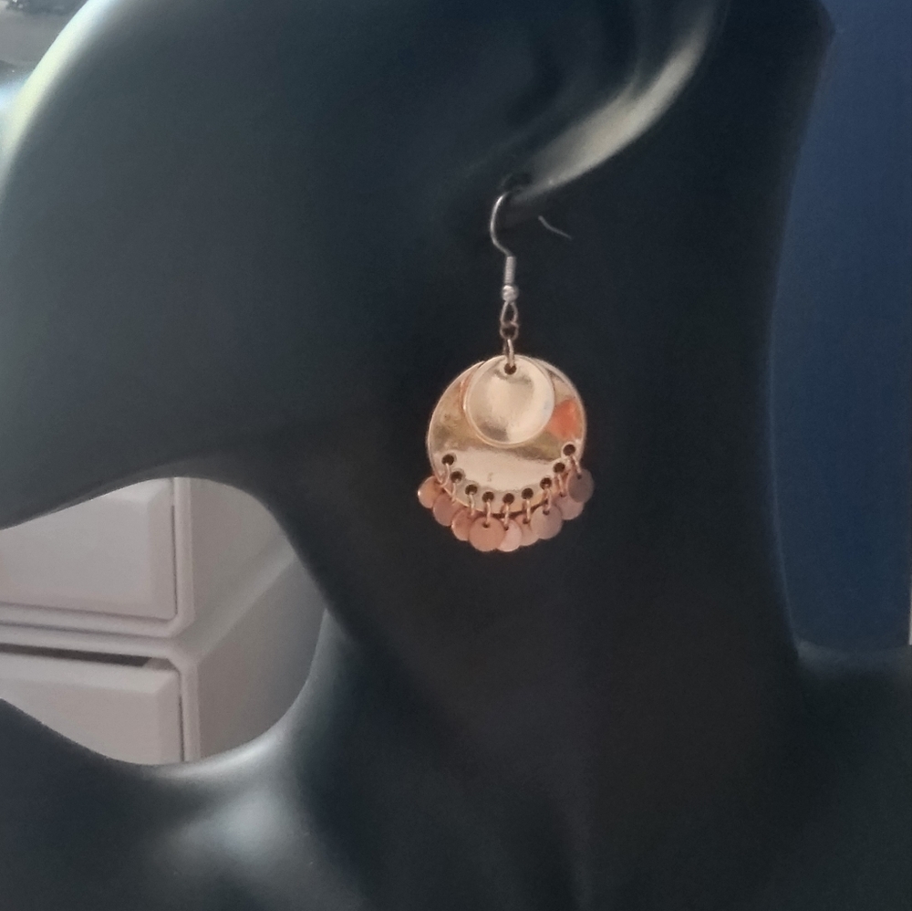 Chic Rose Gold Dangle Earrings